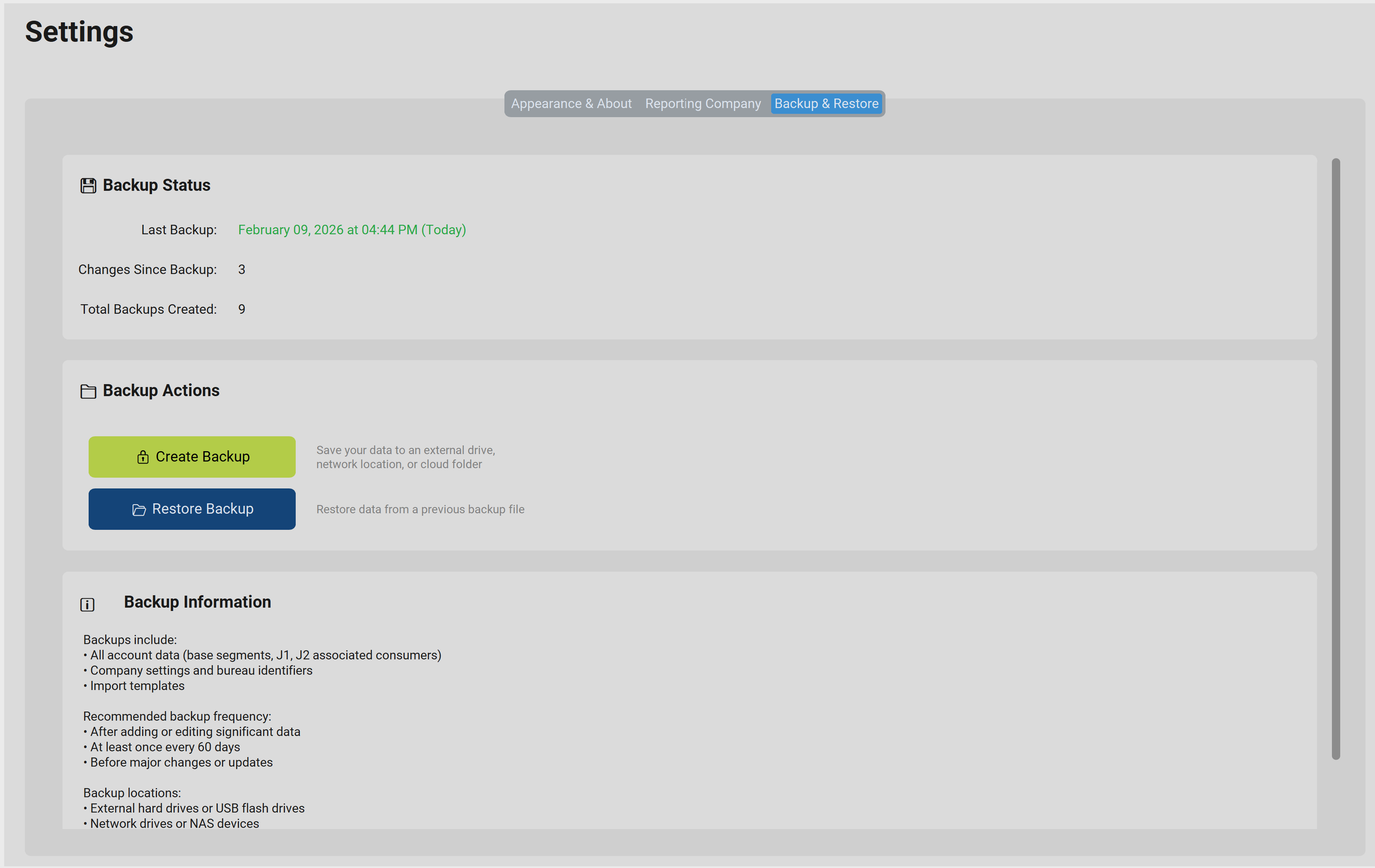 Backup Restroe Data