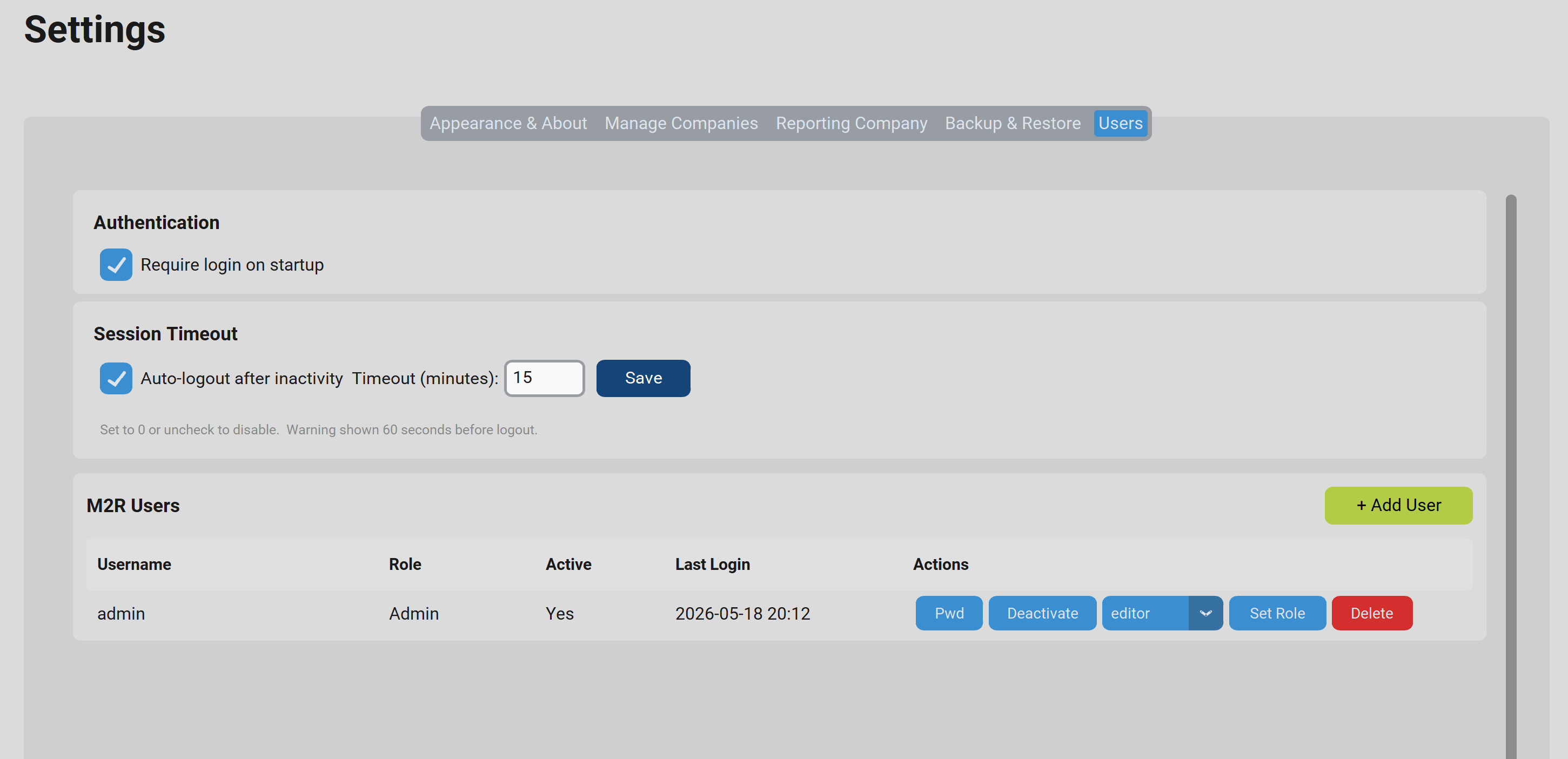 Add Manage Users